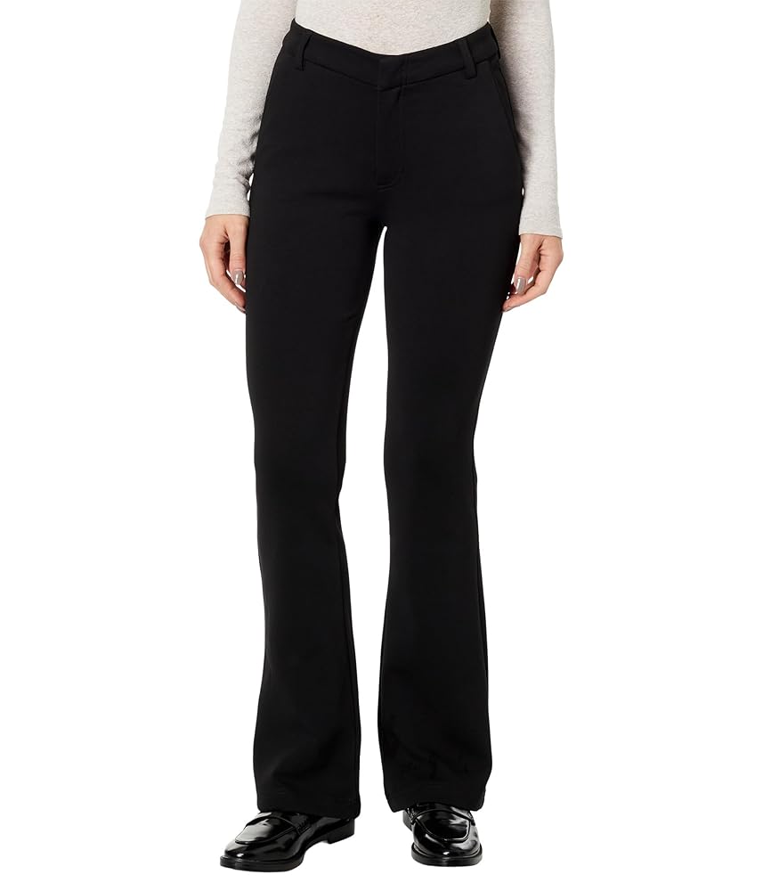 KUT from the Kloth Ana High-Rise Fab Ab Flare Trousers Black
